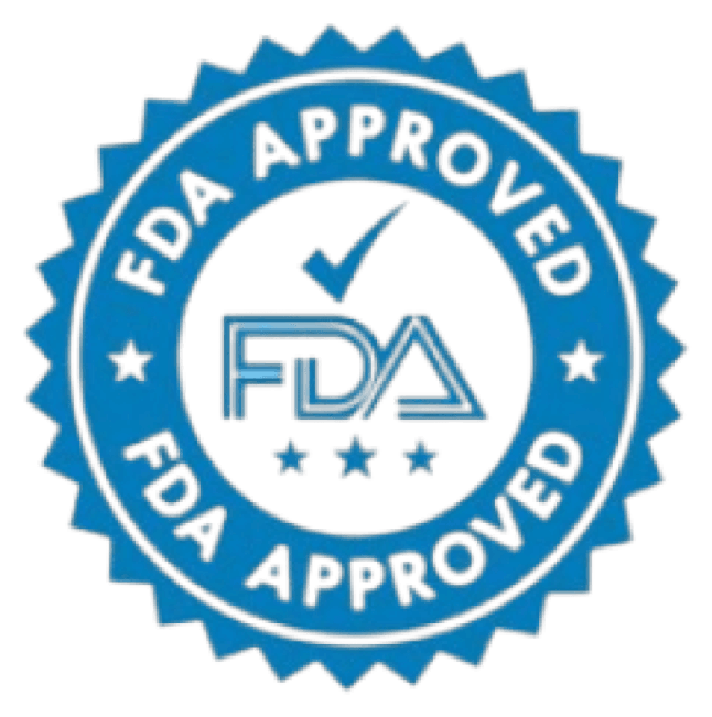 Manufactured in an FDA-registered US facility badge
